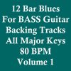 Download track 12 Bar Blues In Bb Major For Bass Guitar Backing Track 80 BPM, Vol. 1