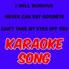 Download track I WILL SURVIVE - NEVER CAN SAY GOODBYE - CAN'T TAKE MY EYES OFF YOU (Instrumental -1S)