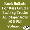 Download track Rock Ballad In E Major For Bass Guitar Backing Track 80 BPM, Vol. 1