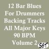 Download track 12 Bar Blues In D Major For Drums Backing Track 90 BPM, Vol. 2