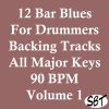 Download track 12 Bar Blues In D Major For Drums Backing Track 90 BPM, Vol. 1