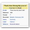 Download track That's How Strong My Love Is - The Water Is Wide