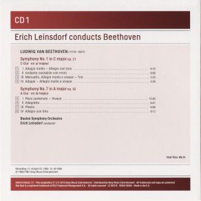 Download track Symphony No. 1 In C Major, Op. 21- 2. Andante Cantabile Con Moto Erich Leinsdorf