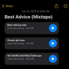 Download track Best Advice Kaye