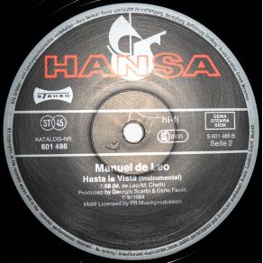 Download track Hasta La Vista (Instrumental) Manuel De Leo