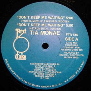 Download track Don't Keep Me Waiting (Dub Mix) Tia Monae