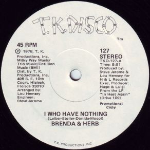 Download track I Who Have Nothing Herb Rooney, Brenda & Herb, Brenda Reid