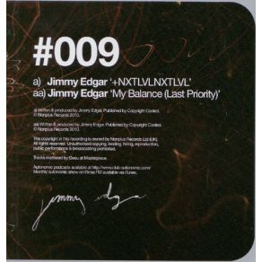 Download track My Balance (Last Priority) Jimmy Edgar