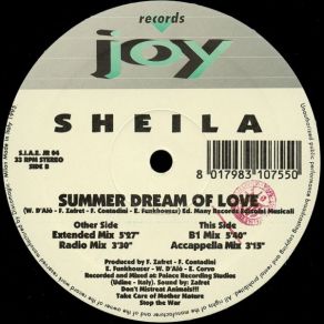 Download track A2 Summer Dream Of Love (Radio Mix) Sheila