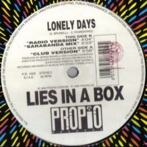 Download track Lonely Days (Sarabanda Mix) Lies In A Box