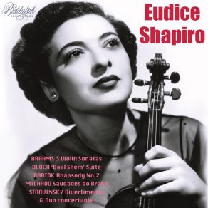 Download track Violin Sonata No. 3 In D Minor, Op. 108 II. Adagio Eudice Shapiro