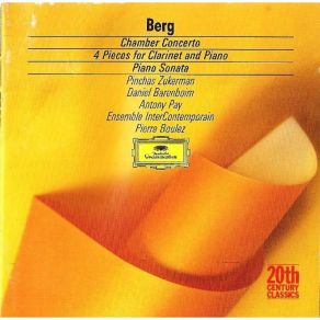 Download track Berg 4 Pieces For Clarinet & Piano, Op. 5 - IV. Langsam Alban Maria Johanne Berg