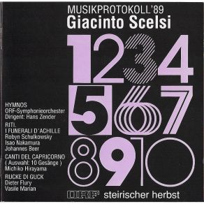 Download track Aus 'Canti Del Capricorno' Fur Frauenstimme (1962 / 72) Giacinto Scelsi