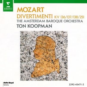 Download track 9. Divertimento F-Dur KV 138 125c: 3. Presto Mozart, Joannes Chrysostomus Wolfgang Theophilus (Amadeus)