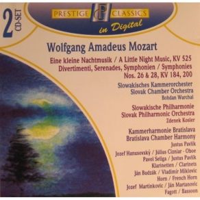 Download track 04. Symphony ¹ 28 C-Dur KV 200  I. Allegro Spiritoso Mozart, Joannes Chrysostomus Wolfgang Theophilus (Amadeus)