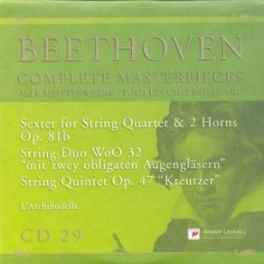 Download track Sextet For String Quartet & 2 Horns Op. 81b In E - Flat Major - I. Allegro Con Brio Ludwig Van Beethoven