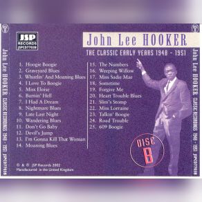 Download track Miss Eloise John Lee Hooker