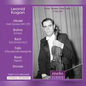 Download track Violin Sonata In E Major, Op. 1, No. 15, HWV 370 1. Adagio Leonid Kogan