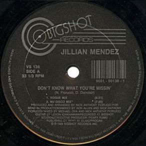 Download track Dont Know What Youre Missin (Sin Club Dub) Jillian Mendez