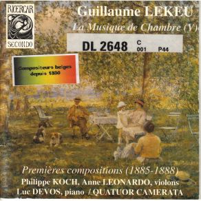 Download track 11. Minuetto 50 Pour Deux Violons Guillaume Lekeu