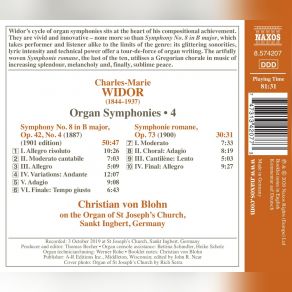 Download track Organ Symphony No. 8 In B Major, Op. 42 No. 4 (1901 Version): I. Allegro Risoluto Christian Von Blohn