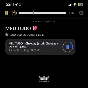 Download track MEU TUDO (Acapella) Cheezay