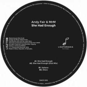 Download track She Had Enough (Dub Mix) MrM, Andy Fair