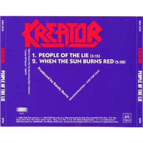 Download track When The Sun Burns Red Kreator