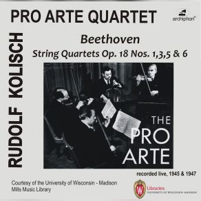 Download track String Quartet No. 3 In D Major, Op. 18 No. 3: String Quartet No. 3 In D Major, Op. 18 No. 3: III. Allegro - Minore - Maggiore (Encore) Pro Arte QuartetEncore!