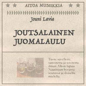 Download track Joutsalainen Juomalaulu Jouni Lavia