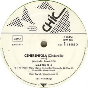 Download track Cenerentola (Cinderella) 12'' Version Cinderella, Martinelli