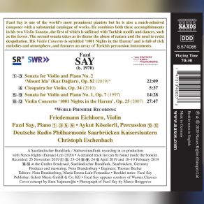 Download track Violin Sonata No. 1, Op. 7 IV. Anonymous Fazıl Say, Christoph Eschenbach, Friedemann Eichhorn, Deutsche Radio Philharmonic