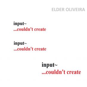 Download track No-Input, Pt. 1 Elder Oliveira