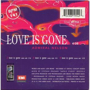 Download track Love Is Gone (Maxi Version) Admiral Nelson