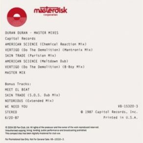 Download track Master Mix Duran Duran