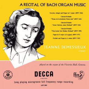 Download track Organ Concerto In A Minor, BWV 593: 2. Adagio (After Vivaldi Concerto Op. 3 No. 8) Jeanne Demessieux