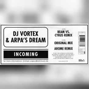 Download track Incoming (Arome Remix) DJ Vortex & Arpa'S Dream