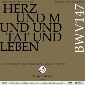 Download track Herz Und Mund Und Tat Und Leben, BWV 147 II. Rezitativ Accompagnato (Tenor) - Gebenedeiter Mund! (Live) Rudolf Lutz